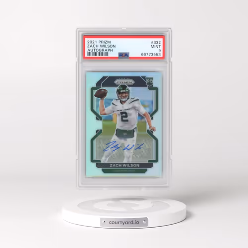 2021 Panini Prizm #332 Zach Wilson - Autograph (PSA 9 MINT)
