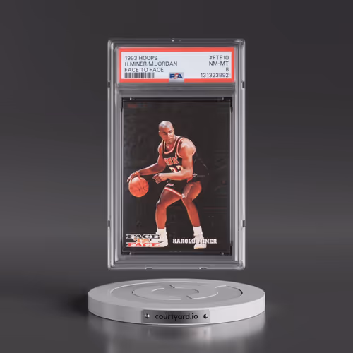 1993 Hoops Face to Face #FTF10 Harold Miner/Michael Jordan (PSA 8 NM-MT)