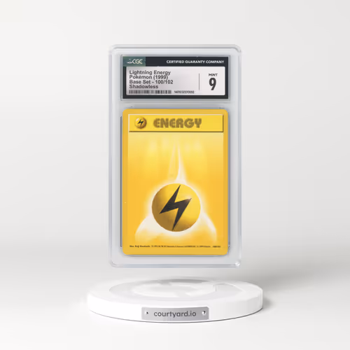 1999 Base Set #100/102 Lightning Energy - Shadowless Shadowless (CGC 9 MINT)