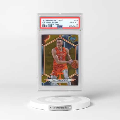 2023 Bowman University Best #43 Dalton Knecht - Gold Refractor (PSA 10 GEM MINT)