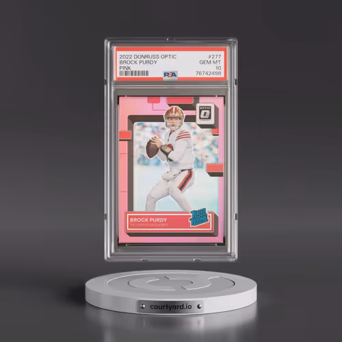2022 Panini Donruss Optic #277 Brock Purdy - Pink (PSA 10 GEM MINT)