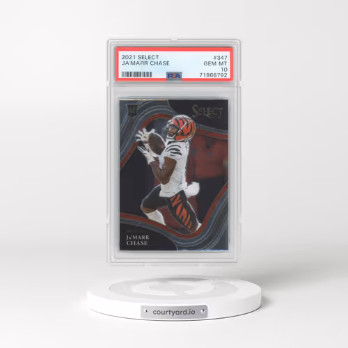 2021 Panini Select #347 JA'Marr Chase - Base (PSA 10 GEM MINT)