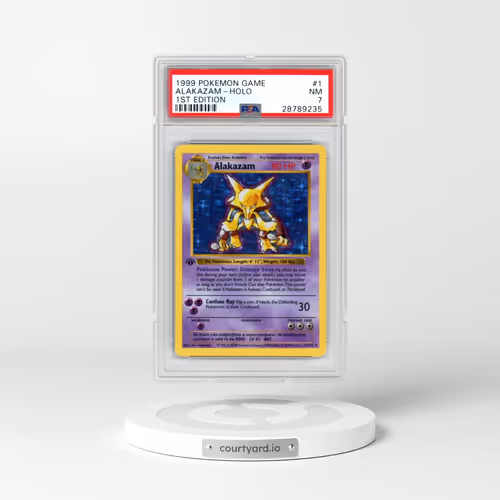 1999 Pokémon Game #1 Alakazam - 1st Edition Holo (PSA 7 NM)