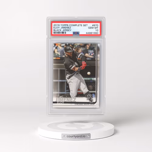 2019 Topps Complete Set #670 Eloy Jimenez Black Jersey