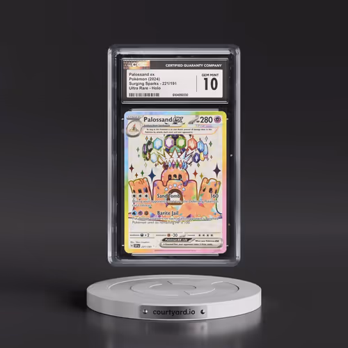 2024 Pokémon Ssp EN-Surging Sparks #221 Palossand EX - Holo Ultra Rare (CGC 10 GEM MINT)