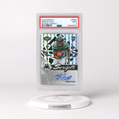 2022 Panini Mosaic Rookie Scripts #RSBH Breece Hall (PSA 9 MINT)