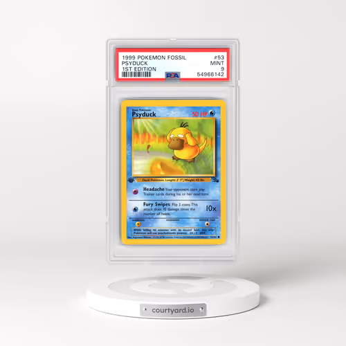 1999 Pokémon Fossil #53 Psyduck - 1st Edition (PSA 9 MINT)
