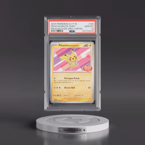 2024 Pokémon SV-P Promo #190 Pikachu in Batik Shirt - Pikachu's Indonesia Journey Campaign (PSA 10 G