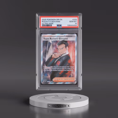 2025 Pokémon Dri EN-Destined Rivals #225 Team Rocket's Giovanni - Ultra Rare (PSA 10 GEM MINT)
