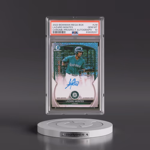 2023 Bowman Mega Box Chrome Prospect Autographs #LM Lazaro Montes (PSA 10 GEM MINT)