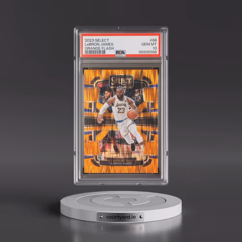 2023 Panini Select #66 LeBron James - Orange Flash (PSA 10 GEM MINT)