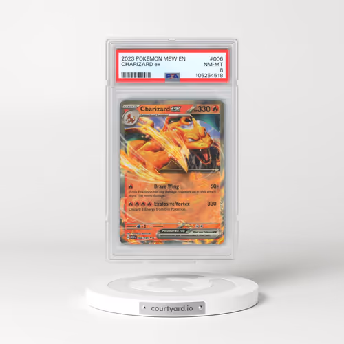 2023 Pokémon Mew EN-151 #006 Charizard EX - Holo (PSA 8 NM-MT)
