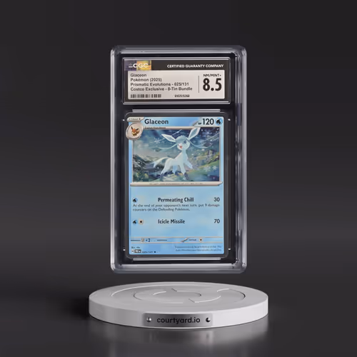 2024 Prismatic Evolutions - PRE EN #025/131 Glaceon - (Cosmos Holo) Costco Exclusive 8-Tin Bundle (C