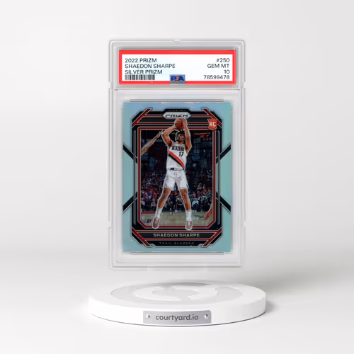 2022 Panini Prizm #250 Shaedon Sharpe - Silver Prizm (PSA 10 GEM MINT)