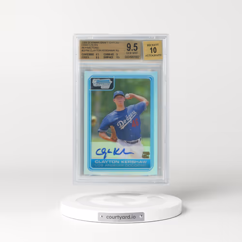 2006 Bowman Chrome Draft Draft Picks Refractors #84 Clayton Kershaw AU (BGS 9.5 GEM MINT)