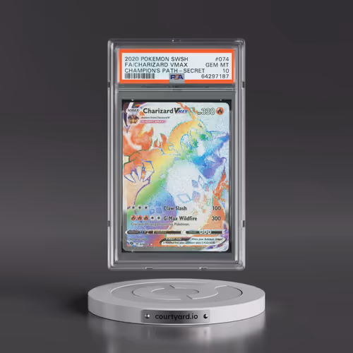2020 Pokémon Sword & Shield Champion's Path #074 Charizard Vmax - Full Art Secret (PSA 10 GEM MINT)