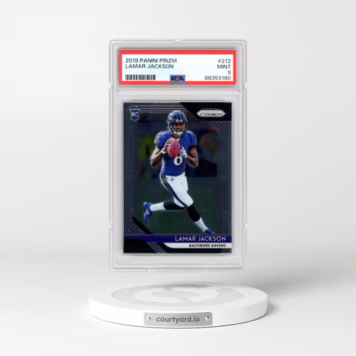 2018 Panini Prizm #212 Lamar Jackson (PSA 9 MINT)