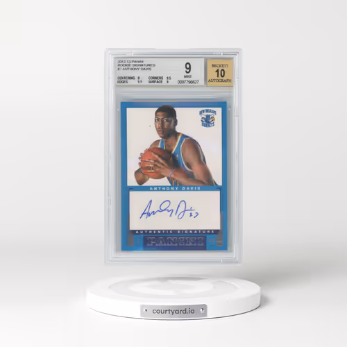 2012 Panini Rookie Signatures #7 Anthony Davis (BGS 9 MINT)