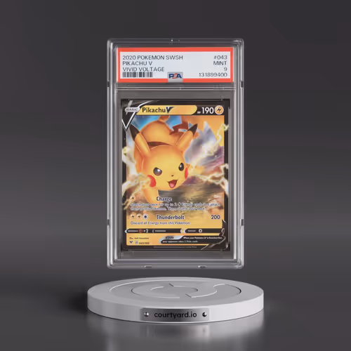 2020 Pokémon Sword & Shield Vivid Voltage #043 Pikachu V - Holo (PSA 9 MINT)