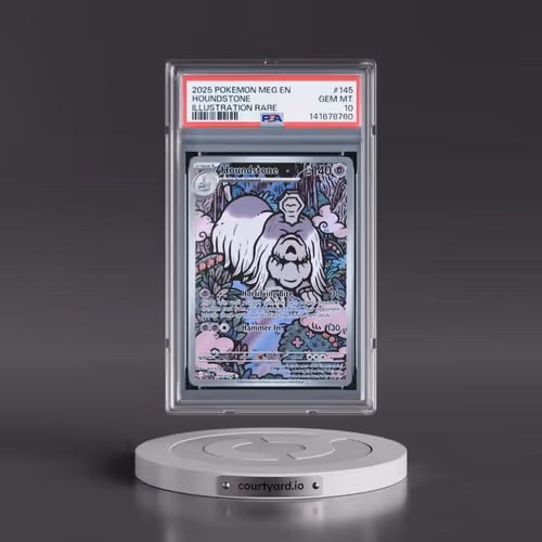 2025 Pokémon Meg EN-Mega Evolution #145 Houndstone - Illustration Rare (PSA 10 GEM MINT)