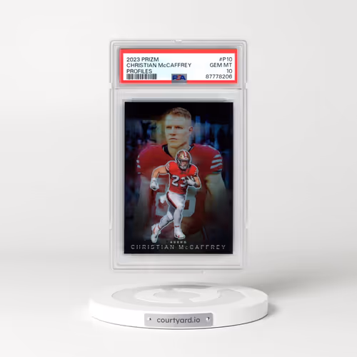 2023 Panini Prizm Profiles #P10 Christian McCaffrey (PSA 10 GEM MINT)