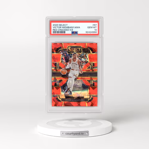 2023 Panini Select #87 Victor Wembanyama - Red Cracked Ice (PSA 10 GEM MINT)