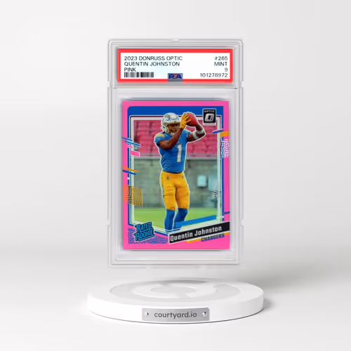2023 Panini Donruss Optic #265 Quentin Johnston - Pink (PSA 9 MINT)