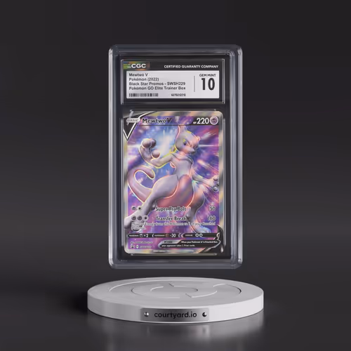 2017 Black Star Promos - Sword & Shield #SWSH229 Mewtwo V - Pokémon GO Elite Trainer Box (Holo) (CGC