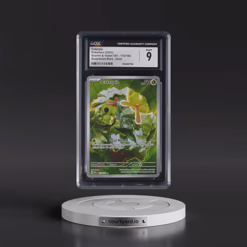 2023 Scarlet & Violet 151 - MEW EN #172/165 Caterpie - Illustration Rare Holo (CGC 9 MINT)
