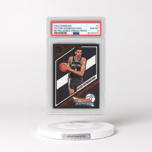 2023 Panini Donruss Retro Series #1 Victor Wembanyama - Press Proof (PSA 8 NM-MT)