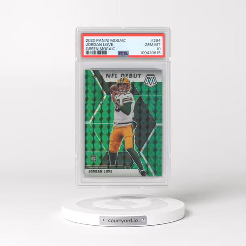 2020 Panini Mosaic #264 Jordan Love - Green Mosaic (PSA 10 GEM MINT)