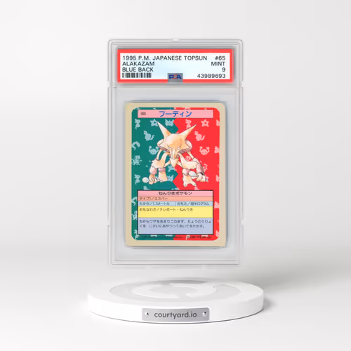 1997 Pokémon Topsun #65 Alakazam - Blue Back (PSA 9 MINT)