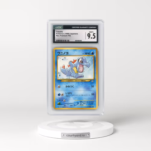 1999 Neo Premium File #158 Totodile - No Rarity (CGC 9.5 MINT+)