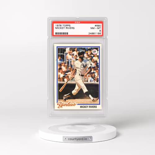 1978 Topps #690 Mickey Rivers (PSA 8 NM-MT)