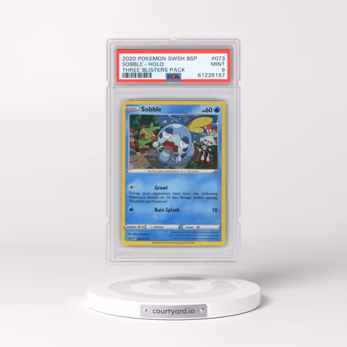 2020 Pokémon Swsh Black Star Promo #073 Sobble - Holo Three Blisters Pack (PSA 9 MINT)