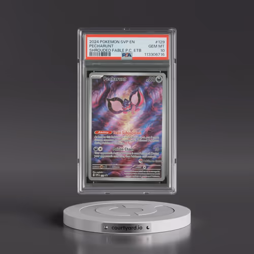 2024 Pokémon Svp EN-SV Black Star Promo #129 Pecharunt - Shrouded Fable Pokemon Center Elite Trainer