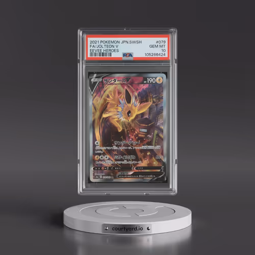 2021 Pokémon Sword & Shield Eevee Heroes #079 Jolteon V - Holo Full Art (PSA 10 GEM MINT)