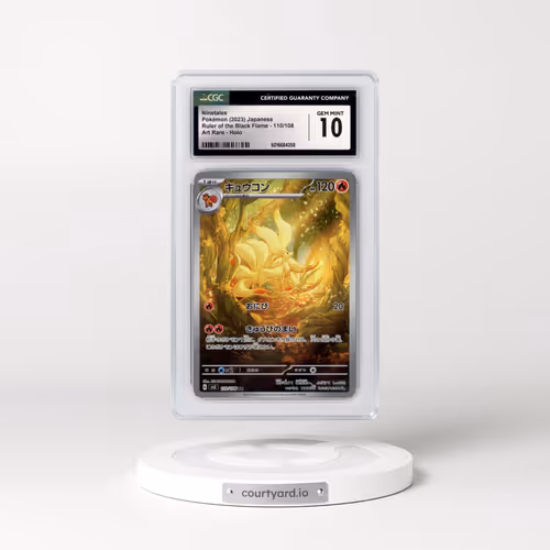 2023 Ruler of the Black Flame #110/108 Ninetales - Art Rare (CGC 10 GEM MINT)