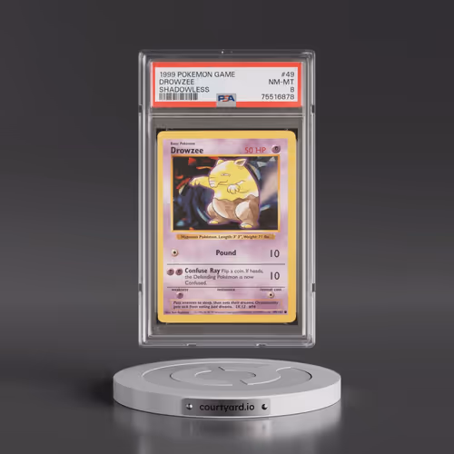 1999 Pokémon Game #49 Drowzee - Shadowless (PSA 8 NM-MT)