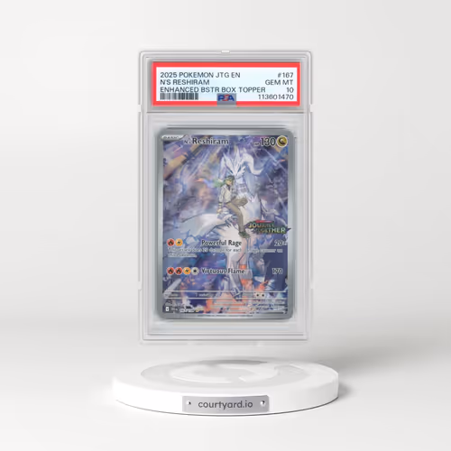 2025 Pokémon Jtg EN-Journey Together #167 N's Reshiram - Enhanced Booster Box Topper (PSA 10 GEM MIN