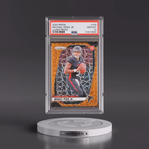 2024 Panini Prizm #378 Michael Penix Jr. - Lazer Prizm (PSA 10 GEM MINT)