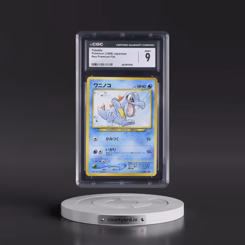 1999 Neo Premium File Totodile - No Rarity (CGC 9 MINT)