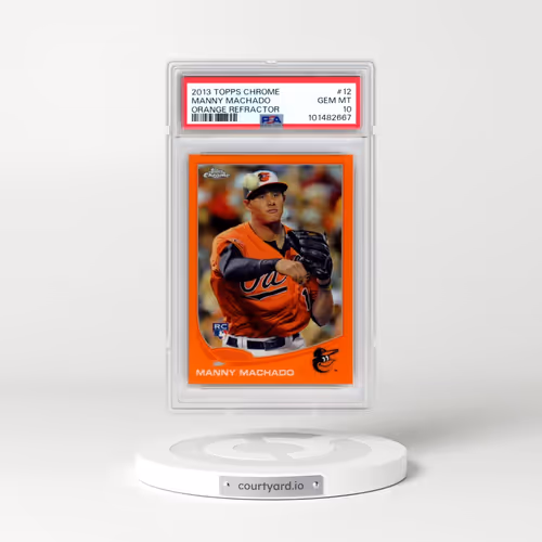 2013 Topps Chrome #12 Manny Machado - Orange Refractor (PSA 10 GEM MINT)