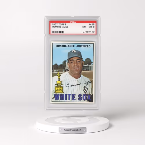 1967 Topps #455 Tommie Agee (PSA 8 NM-MT)