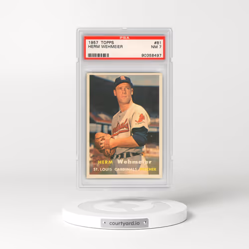 1957 Topps #81 Herm Wehmeier (PSA 7 NM)