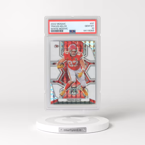 2022 Panini Mosaic #97 Travis Kelce - White Mosaic (PSA 10 GEM MINT)