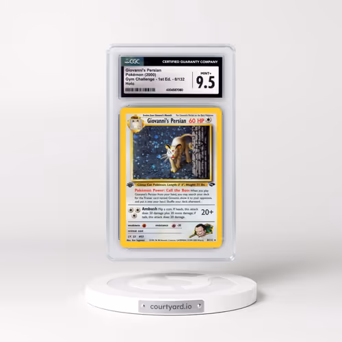 2000 Gym Challenge #8/132 Giovanni's Persian - 1st Edition Holo (CGC 9.5 MINT+)