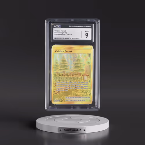 2019 Unified Minds #256/236 Viridian Forest - Secret Rare Holo (CGC 9 MINT)