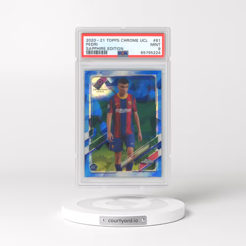 2020 Topps Chrome UEFA Champions League Sapphire Edition #61 Pedri (PSA 9 MINT)