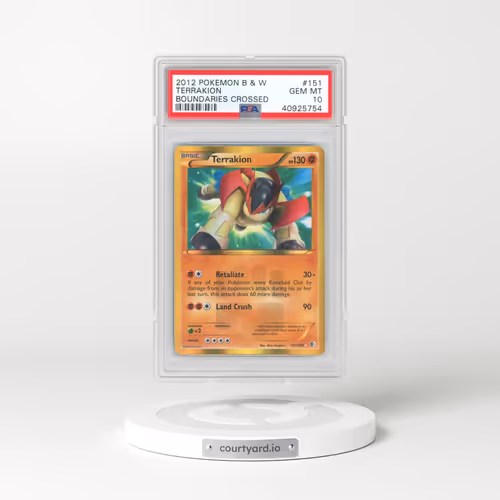 2012 Pokémon Black & White Boundaries Crossed #151 Terrakion (PSA 10 GEM MINT)